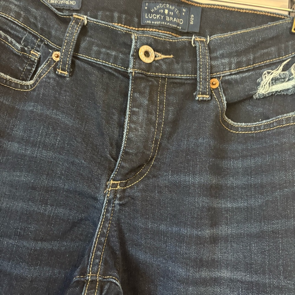 Lucky Brand 8/29 Skinny Jeans with Frayed Hem - Picture 2 of 8